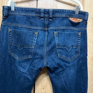 Diesel Men's Safado Regular Slim Straight Jeans, Size 34x32, Dark Wash.